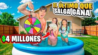 El ÚLTIMO en SALIR de la PISCINA inflable GANA $1000