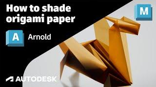 Arnold Tutorial - How to shade origami paper in Maya