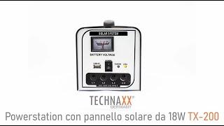 Technaxx Powerstation con pannello solare da 18W TX-200 (Italian)