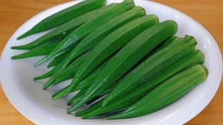 The Right Way to Cook Okra: No Blanching, Keep All the Nutrients! 秋葵的正确做法：切记不要焯水，营养全保留！#秋葵 #Okra