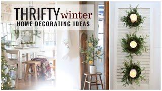 Winter Decor on a Budget ~ Thrifted Christmas Decor ~ Thrifty Home Decor ~ DIY Winter Decor