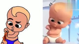 Baby Boss -Drawing funny memes video | Disney funny cartoon art Baby Boss |