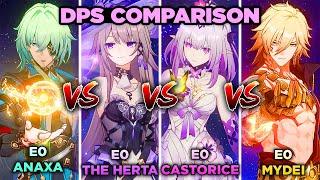 NEW UPDATE! E0S1 Castorice vs E0S1 Mydei vs E0S1 The Herta | E0S1 DPS Showdown - Honkai: Star Rail