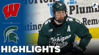 Wisconsin vs Michigan State | NCAA College Hockey | Highlights - December 07, 2024