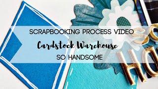 CARDSTOCK WAREHOUSE \\ Beautiful Blues Scrapbook Layout \\ #cardstockwarehouse