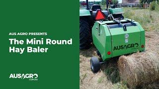 MINI ROUND HAY BALER, DRUM MOWER & BALE WRAPPER BY AUS AGRO #balers #australianfarming #cattlefarm