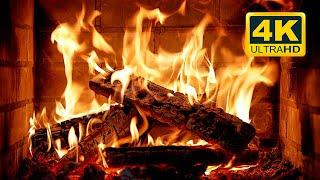  Cozy Fireplace 4K (12 HOURS). Fireplace Ambience with Crackling Fire Sounds. Fireplace Burning 4K