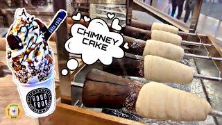 Chimney Cake Soft Serve Trdelnik Making at Good Food Coffee & Bakery Singapore