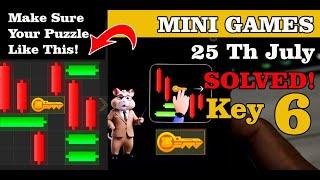 Mini Games Puzzle 25 July Solved | Daily Reward Hamster Kombat Mini Games