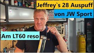 Simson JW Sport Auspuff Jeffrey´s 28 Auspuff am LT60 Reso Zylinder !