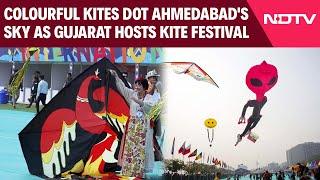 Kite Festival Gujarat | Colourful Kites Dot Ahmedabad's Sky As Gujarat Hosts Kite Festival