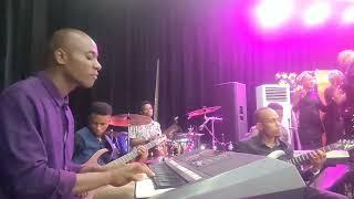 Watch this band play "He IS NOT JUST A MAN" by Fred Hammond.