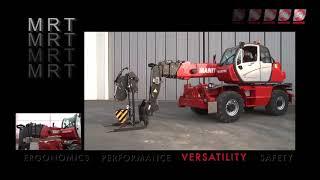 Location chariot télescopique rotatif 21m : manitou mrt 2150