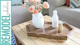 How to Build a DIY Hexagon Wood Tray | Remodelaholic