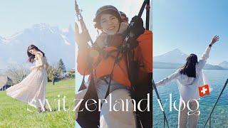 (eng) Switzerland Travel Vlog 瑞士自由行 | Paragliding | hotel Cabana | food hunting vlog ️