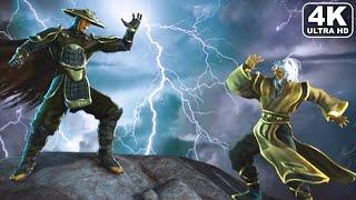 Raiden Becomes Evil Dark Raiden 4 Different Times Scene 4K ULTRA HD - MORTAL KOMBAT