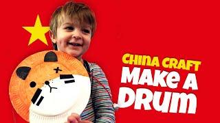 China Craft for Kids. Make Chinese Pellet Drum. A great way to celebrate Chinese New Year for Kids