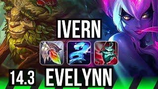 IVERN vs EVELYNN (JNG) | 1/1/15, 300+ games, Rank 10 Ivern | BR Grandmaster | 14.3