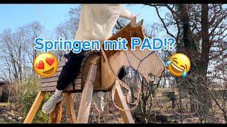 FMA mit BOBBY! Springen mit PAD?! Ob das gut geht… Holzpferd Kht_horselife️