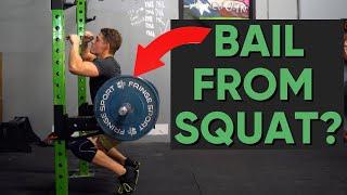 How TO BAIL On A Squat (WITH & WITHOUT Spotter Arms)