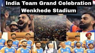 India Team Grand Celebration Wenkhede Stadium. Why PM Modi didn't touch Trophy, Grace wins hearts.