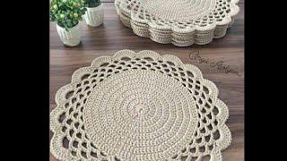 How to crochet round table placemat | crochet table mat