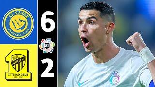 Al Nassr vs Al Ittihad 6-2 | Ronaldo Hattrick Highlights & All Goals 2024