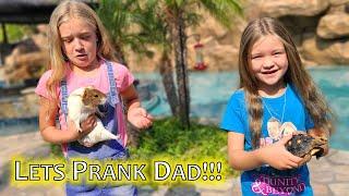 Taking Our Pets for a Walk & Pranking Our Dad!!!