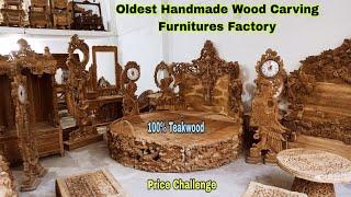 TeakWood Carving Furniture from Factory | Cheapest Carving Furniture Range | Furniture in Saharanpur