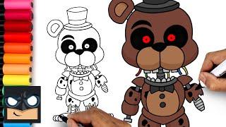 How To Draw Ignited Freddy | Five Nights at Freddy's