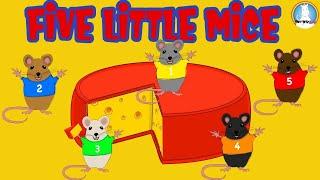 Five Little Mice - Fun Kids Counting Song | Best Learning to Count Songs | Tiny Totz Kidz