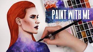 PAINT WITH ME | Real Time Watercolour Portrait