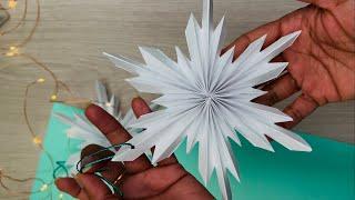 DIY 3d paper snowflake | How to make a paper snowflake | Christmas snowflake