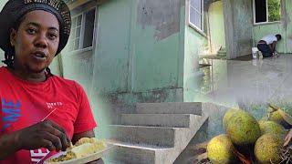 Tiling work has started | Ground god house | One hand man took the job to clean the land