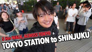 Epic Local Tokyo Adventure: 5 Hours of Walking from Tokyo Station to Shinjuku Station Ep.520