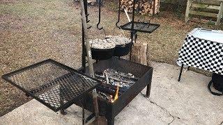 DIY Dutch Oven Cooking Setup with Bonus Swing Grills