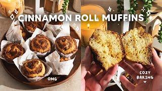 Cinnamon Roll Muffins!  cozy baking recipe