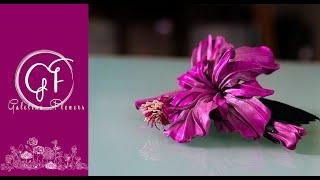Video Tutorial "Leather Hibiscus" Trailer #millinery#flowermaking#leatherflower#Hibiscusworkshop#