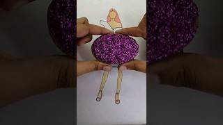 DIY Barbie Girl Dress Art #fashion #art #barbie #barbiegirl #diy #creative #drawing #satisfying