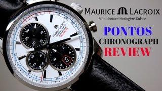 (4K) MAURICE LACROIX PONTOS CHRONOGRAPH Men's Watch Review Model: PT6288-SS001-130