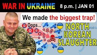 01 Jan: Genius Trap. GRENADE LAUNCHERS FROM ALL SIDES OBLITERATE NORTH KOREANS | War in Ukraine