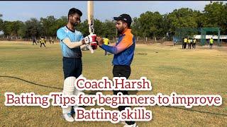 || Coach Harsh || Basic Tips for Beginner Batsmen || Part :- 1 || Royal Cricket Academy ||