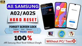 Without Pc  Samsung A02/A02S Hard Reset Android 12/13  Samsung A02/A02S Hard Reset Forgot Password