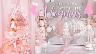 DECORATE WITH ME ALL PINK GIRLY CHRISTMAS 2020 PINKMAS Vlogmas 1| FABIOLAG