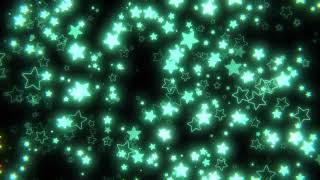 【4k】＊Night Sky Background Background with Fluffy LimeGreen Stars＊【With BGM】