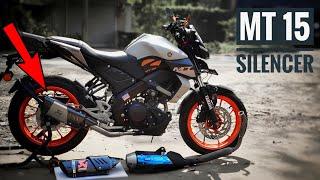 Yamaha MT 15  Loudest Exhaust Modification | MT 15 v2 best exhaust | Akrapovic Full System Exhaust