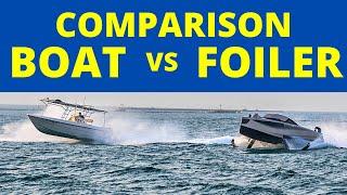 COMPARISON TEST BOAT VS FOILER prova barche a motore