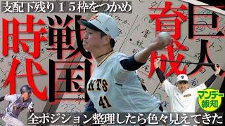 【Gドリーム】巨人「育成戦国時代」突入‼ 支配下昇格チャンスは１０人超…全ポジションを整理してみた【マンデー報知】