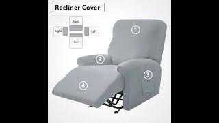 How to Install 4 Pcs Recliner Stretch Sofa Cover