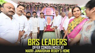 Live: BRS Leaders offer condolences at Marri Janardhan Reddy’s home.